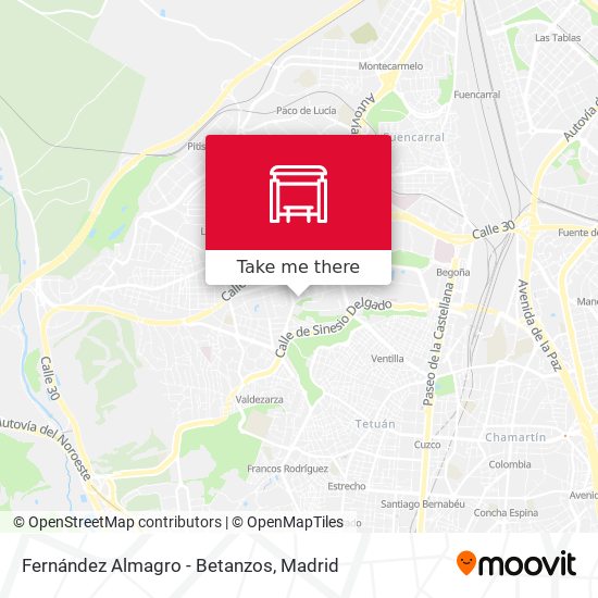 Fernández Almagro - Betanzos map