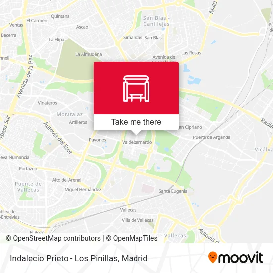 Indalecio Prieto - Los Pinillas map