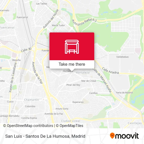 San Luis - Santos De La Humosa map