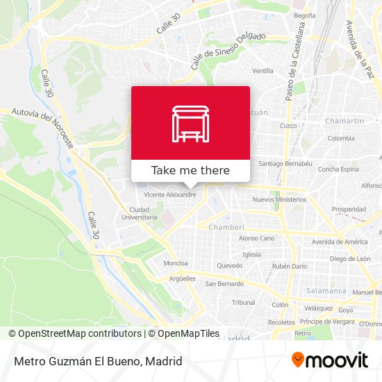 Metro Guzmán El Bueno map