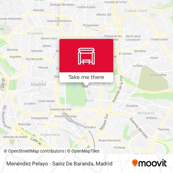 Menéndez Pelayo - Sainz De Baranda map
