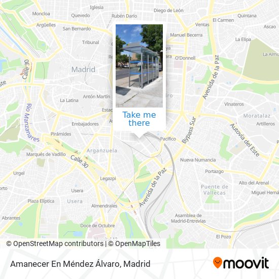 Amanecer En Méndez Álvaro map