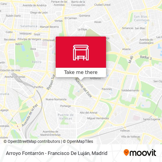 Arroyo Fontarrón - Francisco De Luján map