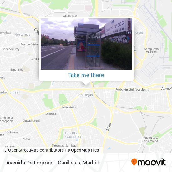 mapa Avenida De Logroño - Canillejas