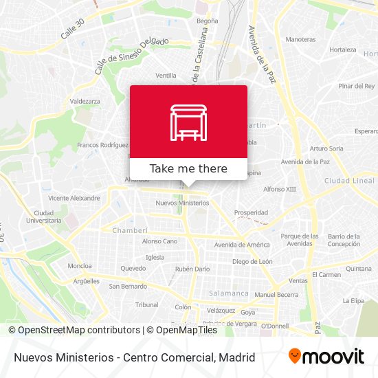 mapa Nuevos Ministerios - Centro Comercial