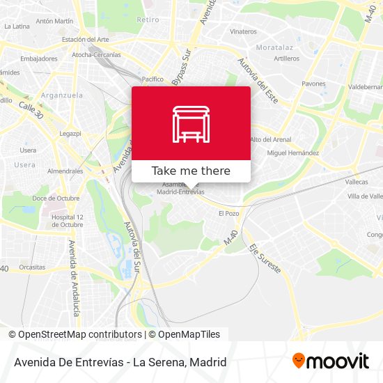 Avenida De Entrevías - La Serena map