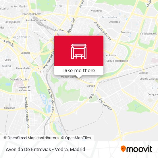 mapa Avenida De Entrevías - Vedra