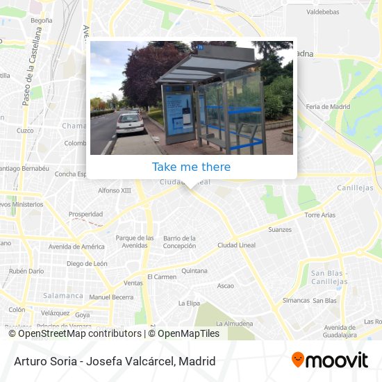 Arturo Soria - Josefa Valcárcel map