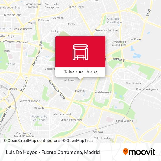 Luis De Hoyos - Fuente Carrantona map