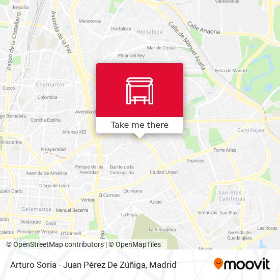 Arturo Soria - Juan Pérez De Zúñiga map