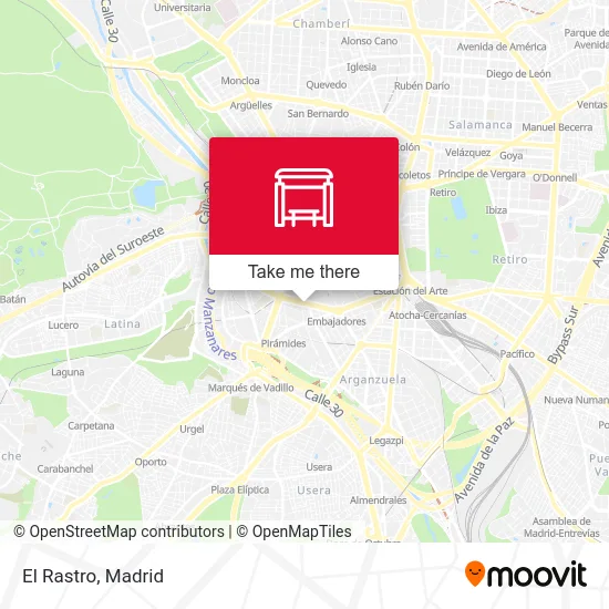 El Rastro map