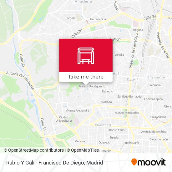 Rubio Y Galí - Francisco De Diego map