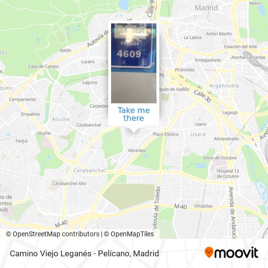 Camino Viejo Leganés - Pelícano map