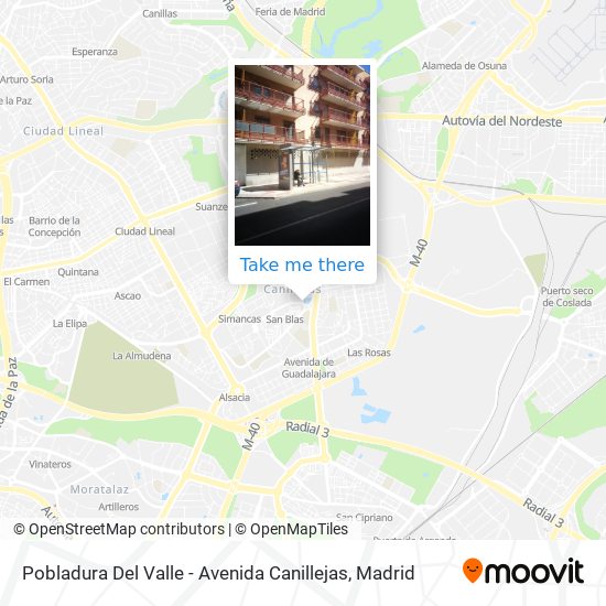 Pobladura Del Valle - Avenida Canillejas map