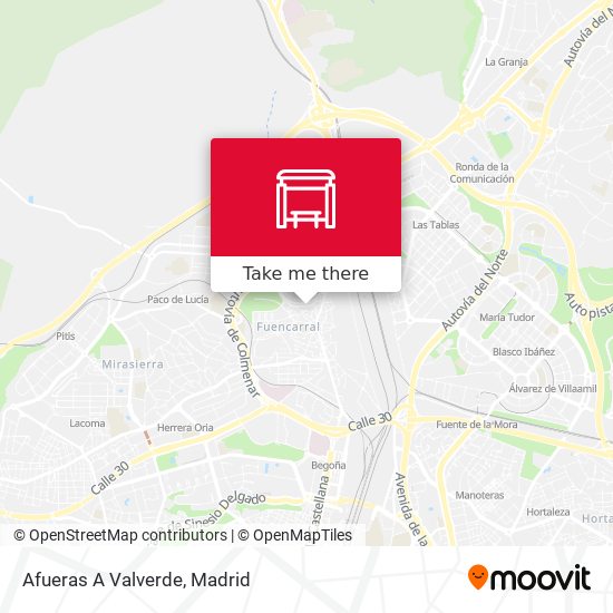 mapa Afueras A Valverde