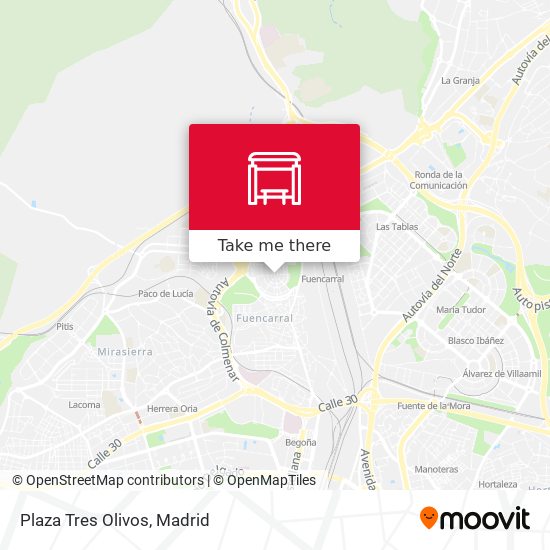 Plaza Tres Olivos map