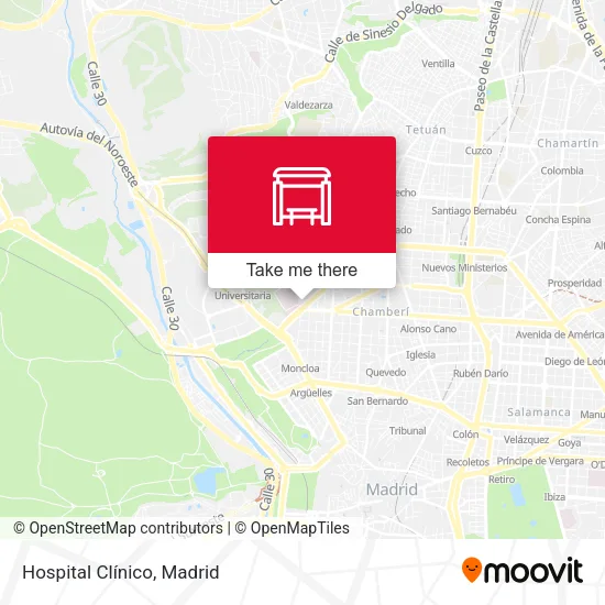 Hospital Clínico map