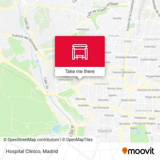 Hospital Clínico map