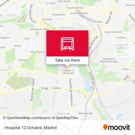 Hospital 12 Octubre map