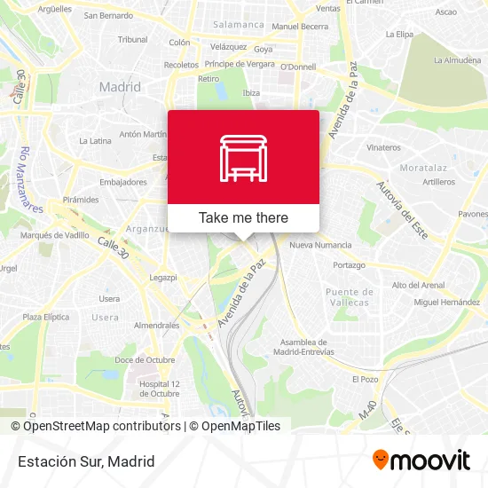 mapa Estación Sur