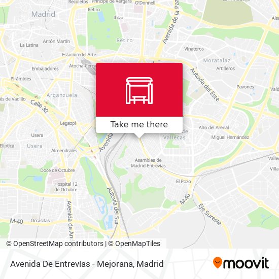Avenida De Entrevías - Mejorana map