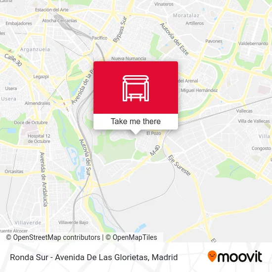 Ronda Sur - Avenida De Las Glorietas map