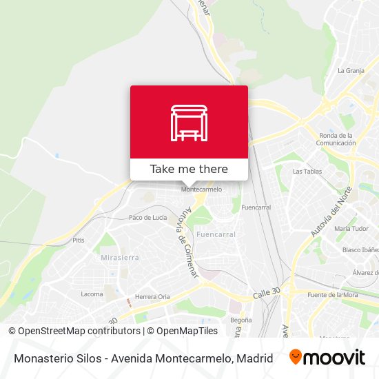 mapa Monasterio Silos - Avenida Montecarmelo