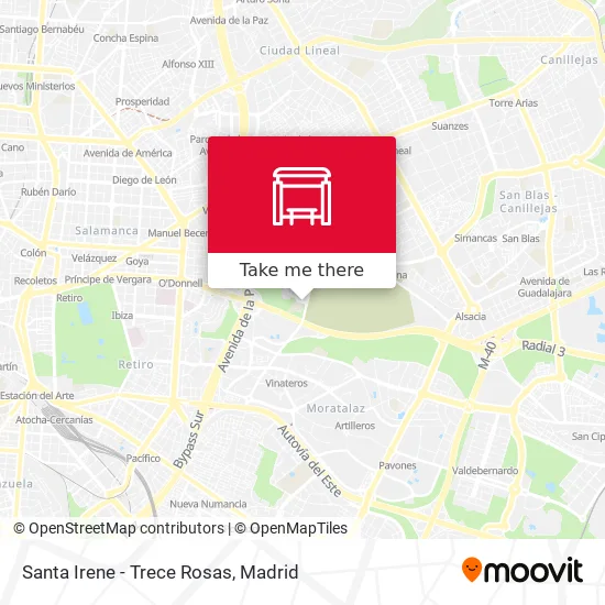 Santa Irene - Trece Rosas map