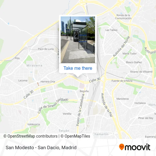 San Modesto - San Dacio map