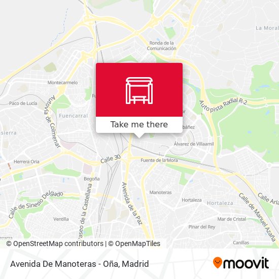 Avenida De Manoteras - Oña map
