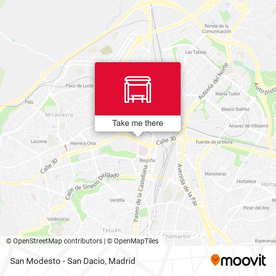 mapa San Modesto - San Dacio