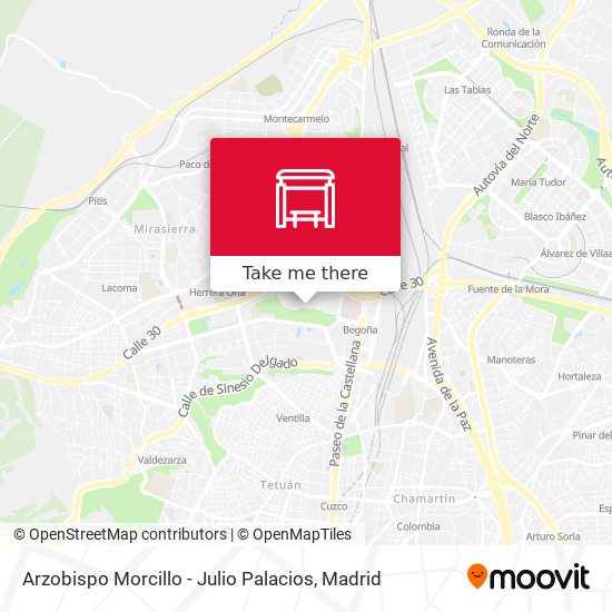 Arzobispo Morcillo - Julio Palacios map
