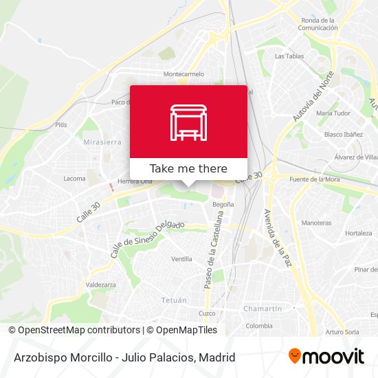 Arzobispo Morcillo - Julio Palacios map