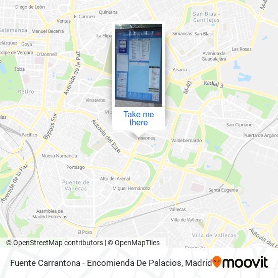 Fuente Carrantona - Encomienda De Palacios map