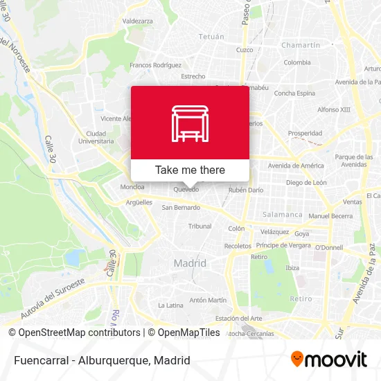 Fuencarral - Alburquerque map