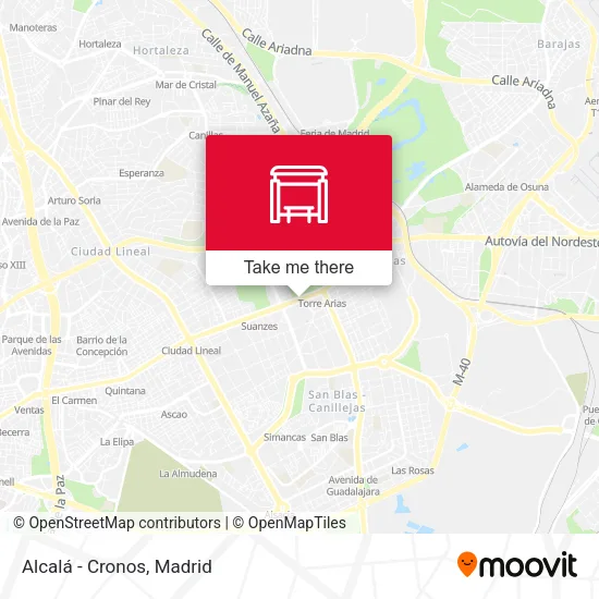 Alcalá - Cronos map
