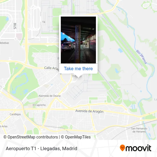 mapa Aeropuerto T1 - Llegadas