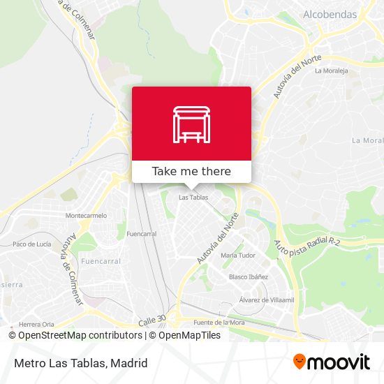 Metro Las Tablas map