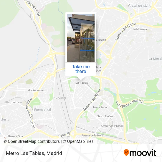 Metro Las Tablas map