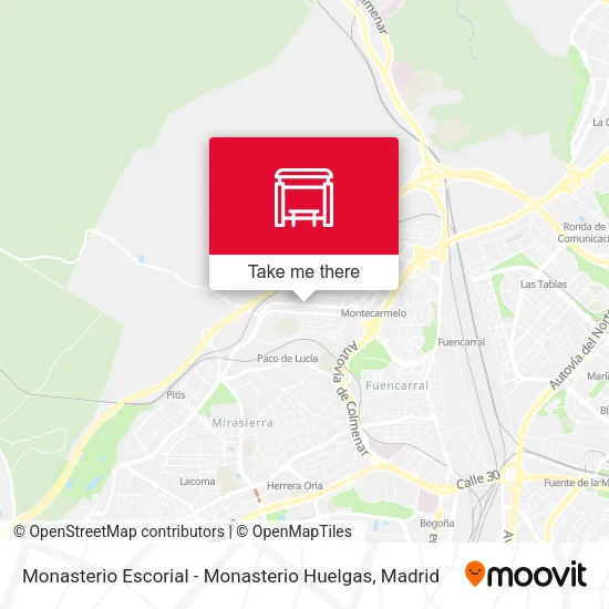 Monasterio Escorial - Monasterio Huelgas map