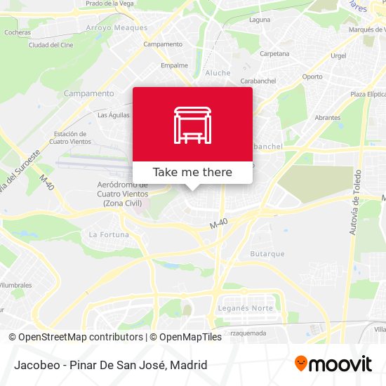 Jacobeo - Pinar De San José map