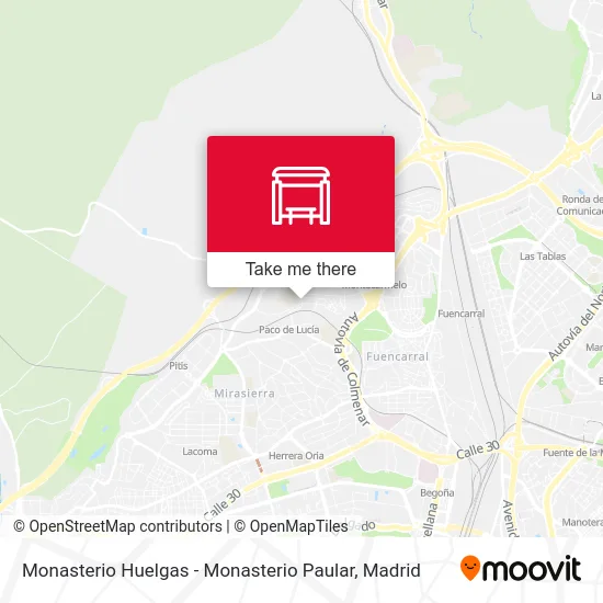 Monasterio Huelgas - Monasterio Paular map