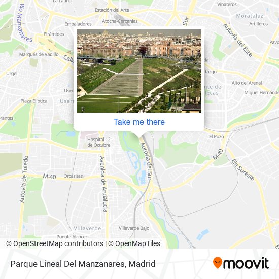 Parque Lineal Del Manzanares map