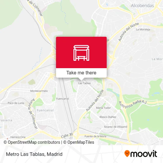 Metro Las Tablas map