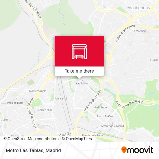 Metro Las Tablas map