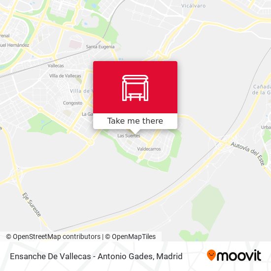 Ensanche De Vallecas - Antonio Gades map