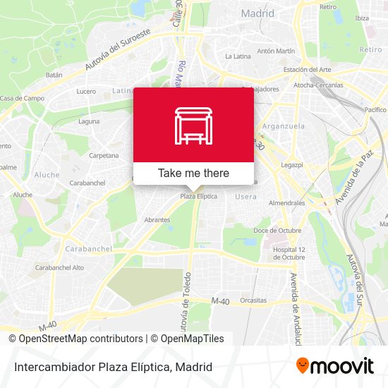 Intercambiador Plaza Elíptica map