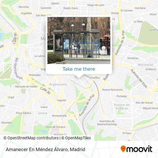 Amanecer En Méndez Álvaro map