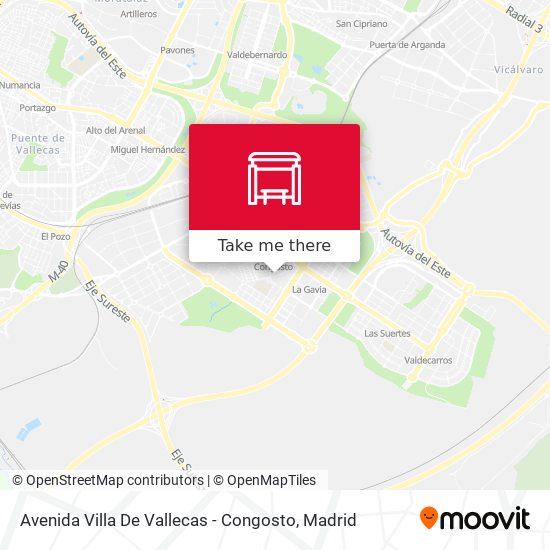 Avenida Villa De Vallecas - Congosto map