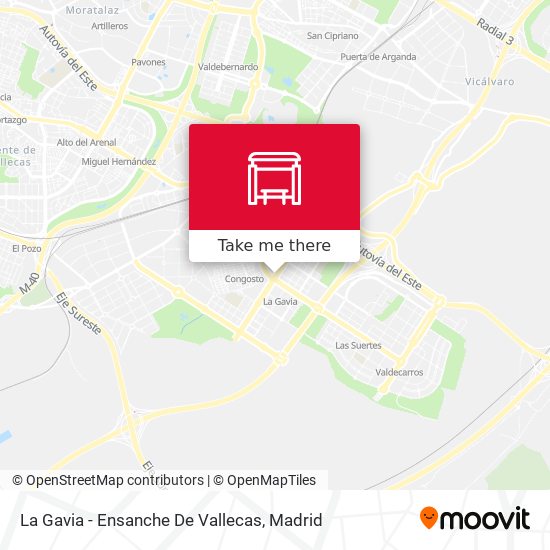 La Gavia - Ensanche De Vallecas map